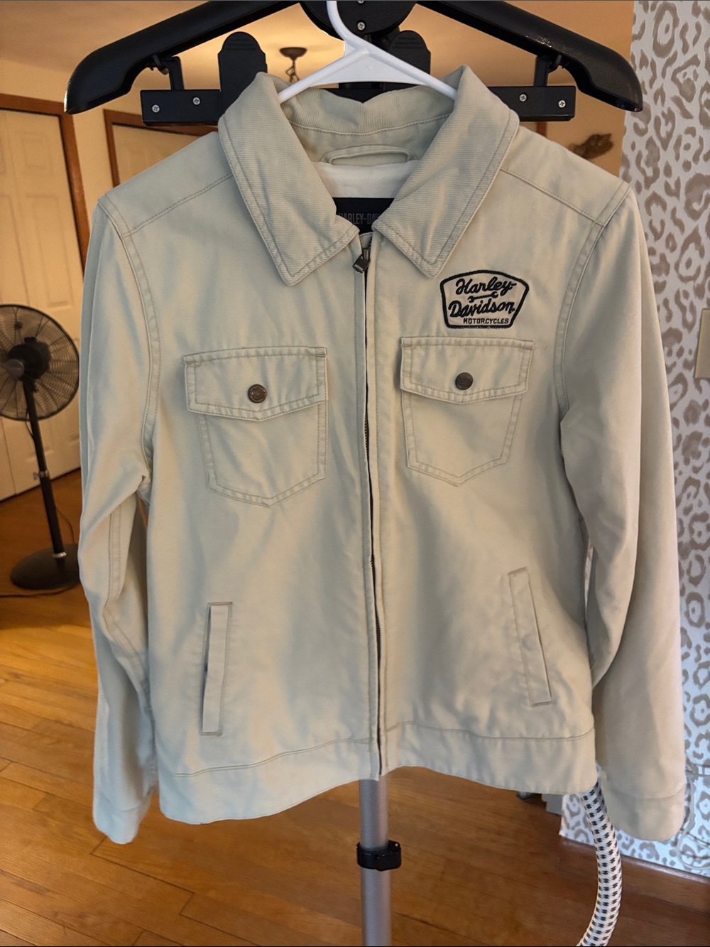 Harley-Davidson Kids Light Cream Zip Jacket with Chest Pockets